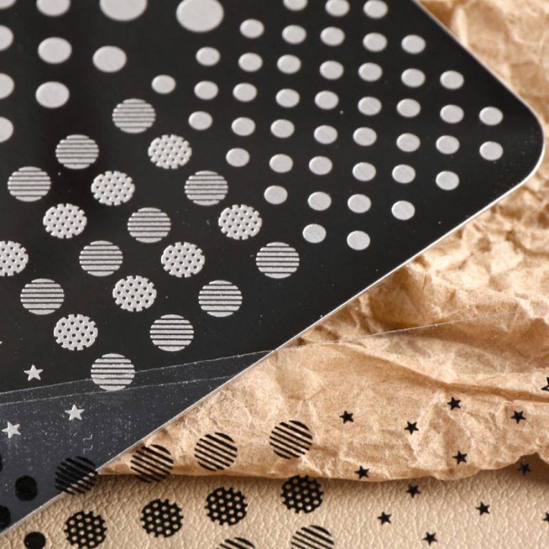 Nail Art Stamping Kit - /Vly/Cute Dotting & Strip Lines Nail