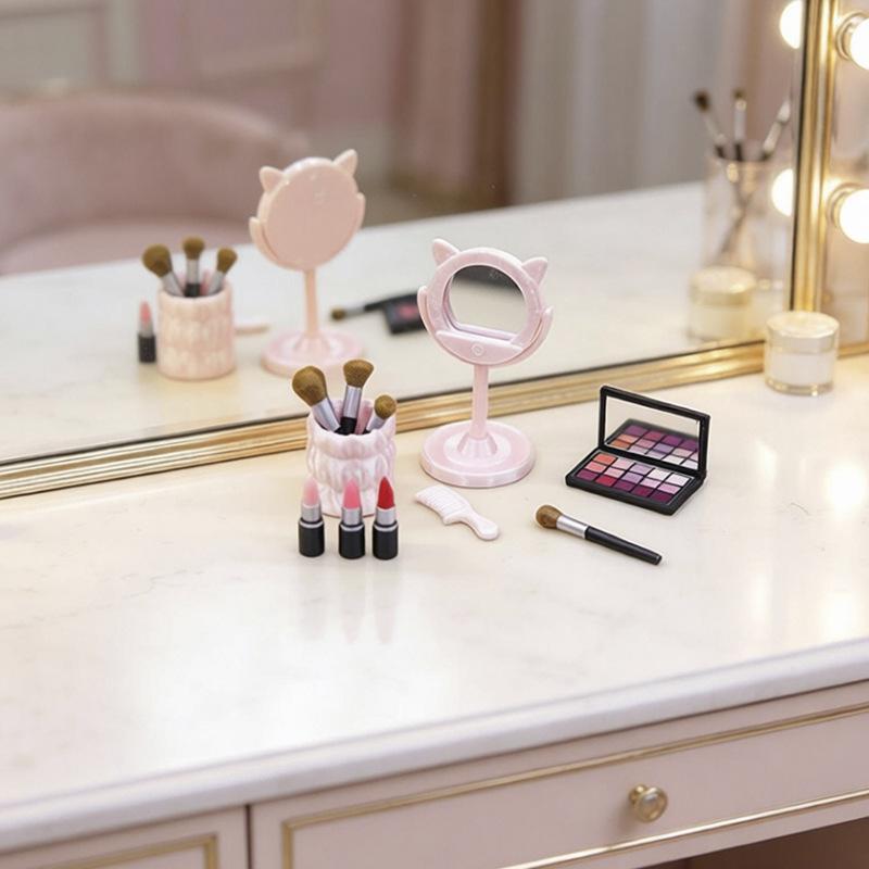 Beauty Makeup Kit - 1Pc Mini Dollhouse Makeup Brush Set