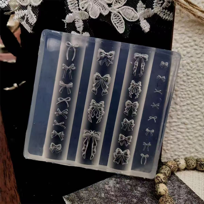 Nail Art Stamping Kit - 1Pc 3D Bowknot Silicone Nail Mold