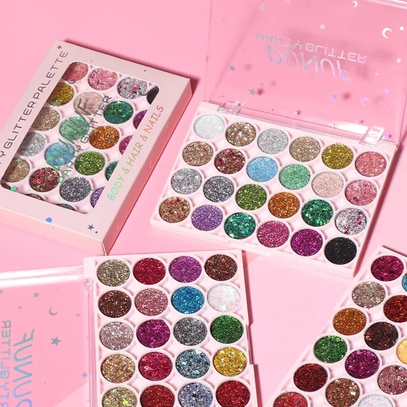 Eyeshadow Glitter Pigment - 24Colors Body Face Glitter Gel Palette