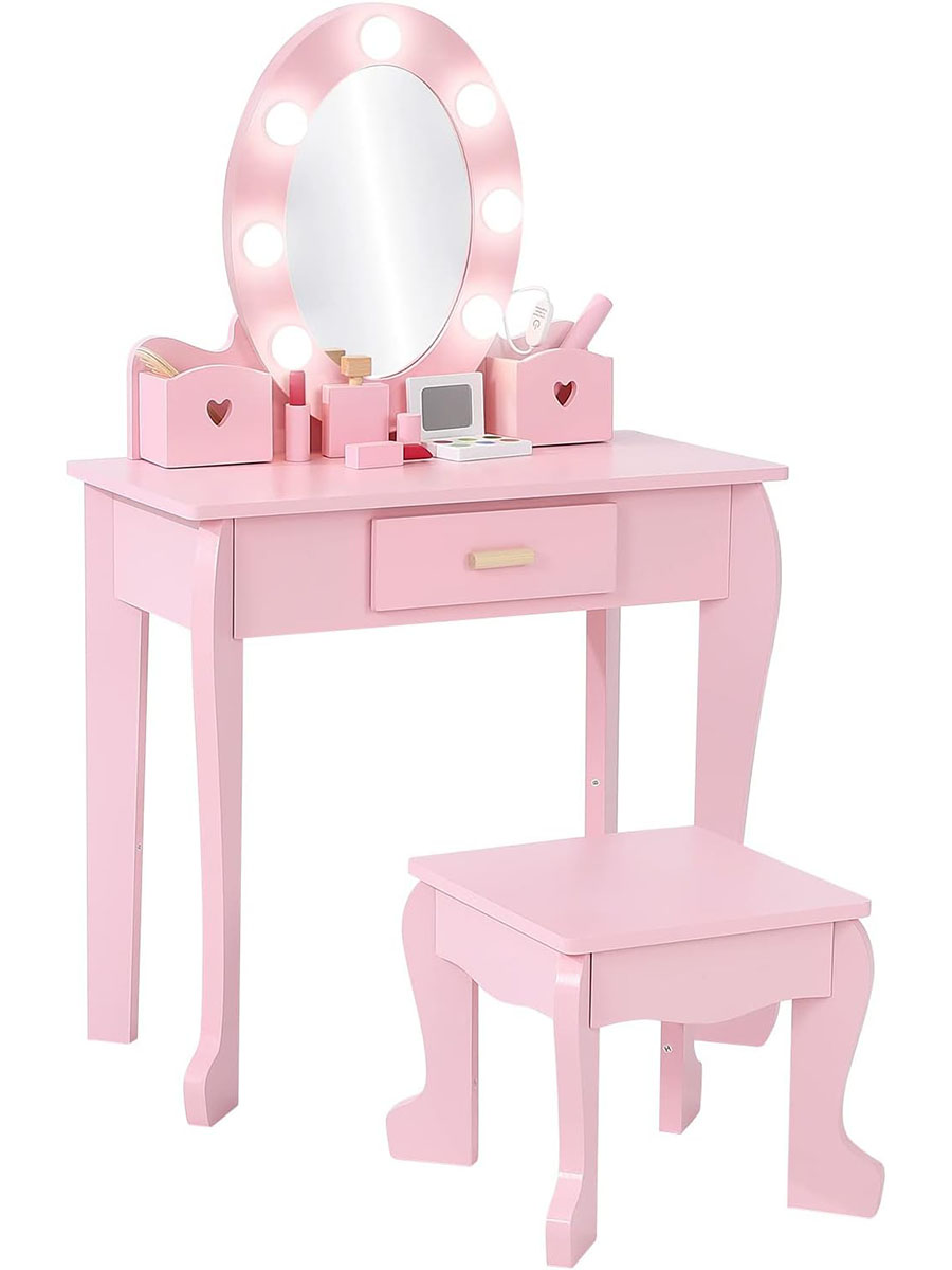 Beauty Makeup Kit For Kids - Kids Dressing Table and Stool Set
