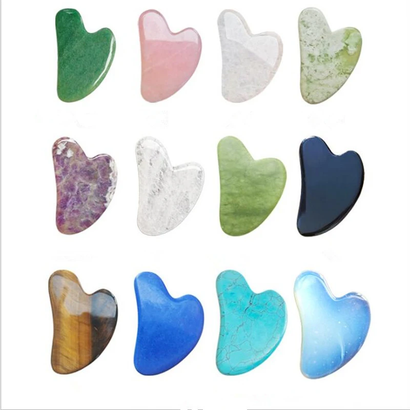 Jade Roller Gua Sha - Natural Green Jades Roller Face Massage