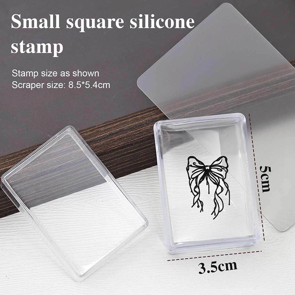 Nail Art Stamping Kit - Circular/Square Silicone French Stamps For Manicure