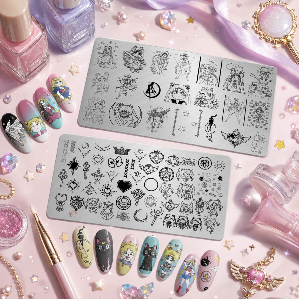 Sailor Moon Anime Nail Stampin - Nail Art Stamping Kit recension och pris