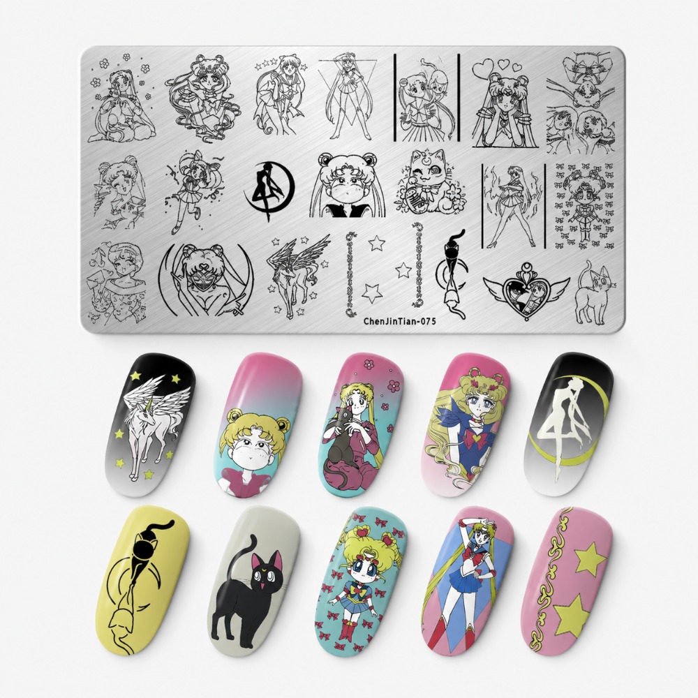 Sailor Moon Anime Nail Stampin - Nail Art Stamping Kit recension och pris