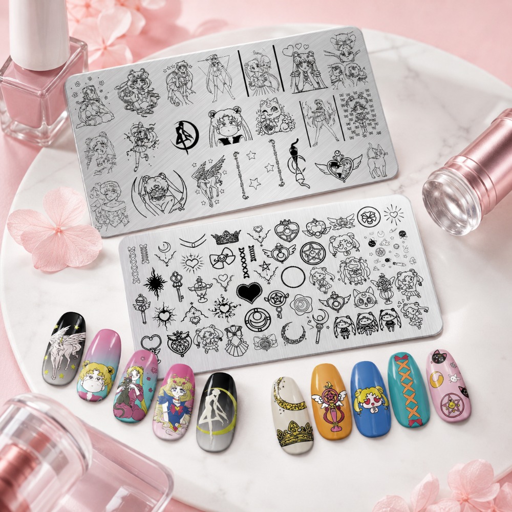 Sailor Moon Anime Nail Stampin - Nail Art Stamping Kit recension och pris