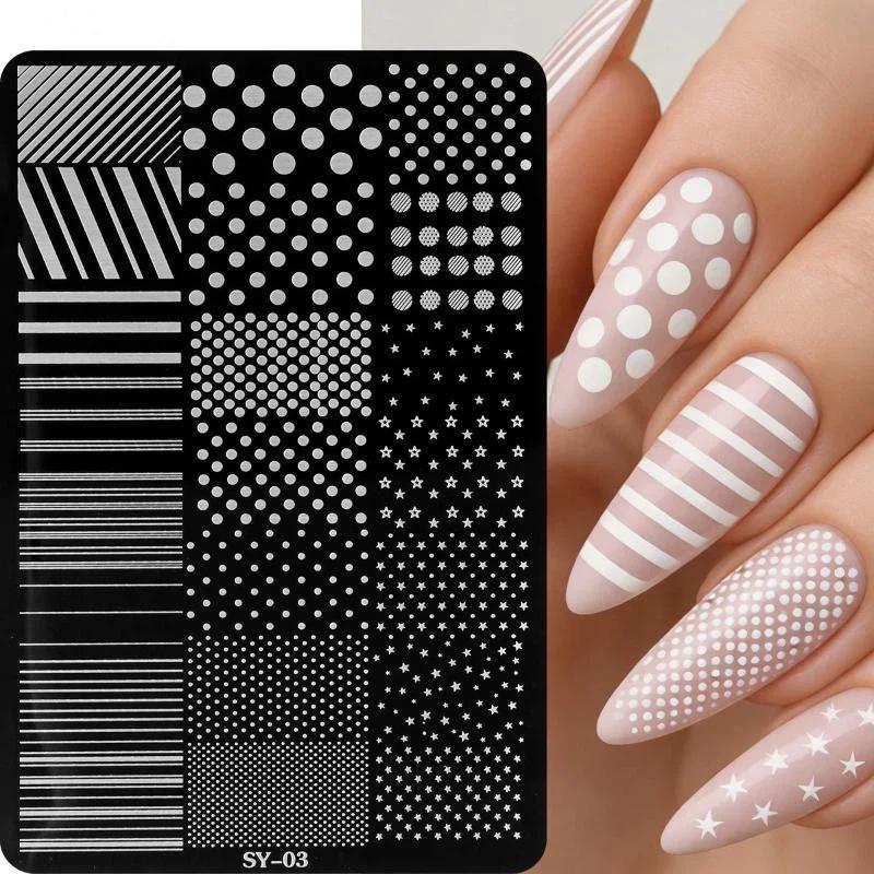 /Vly/Cute Dotting & Strip Line - Nail Art Stamping Kit recension och pris
