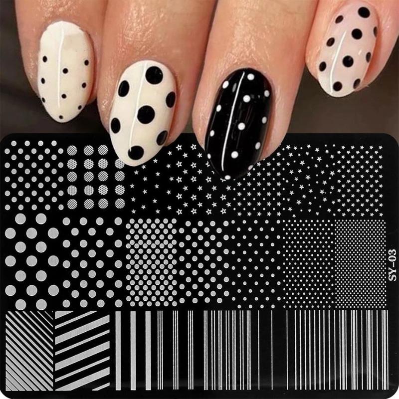 /Vly/Cute Dotting & Strip Line - Nail Art Stamping Kit recension och pris