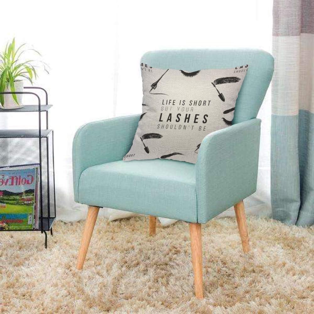Funny Eyelash Quote Pillow Cov - Beauty Makeup Quotes Short recension och pris