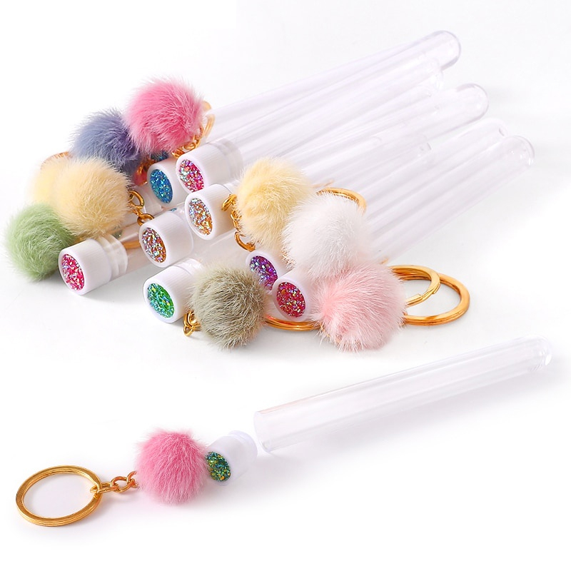 50/5pcs Gold Keychain Tube Eye - Beauty Makeup Youtube recension och pris