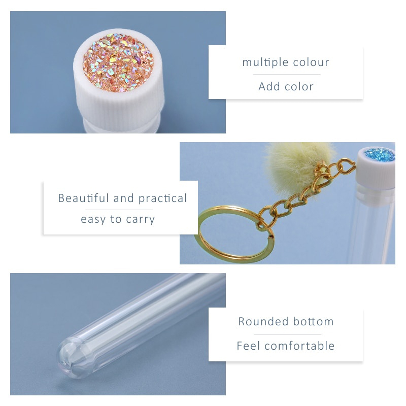 50/5pcs Gold Keychain Tube Eye - Beauty Makeup Youtube recension och pris