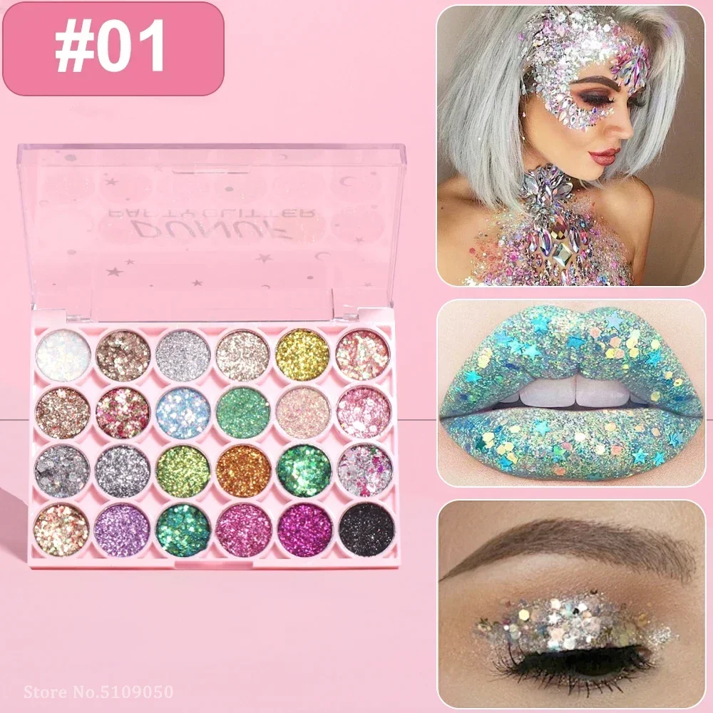 24Colors Body Face Glitter Gel - Eyeshadow Glitter Pigment recension och pris