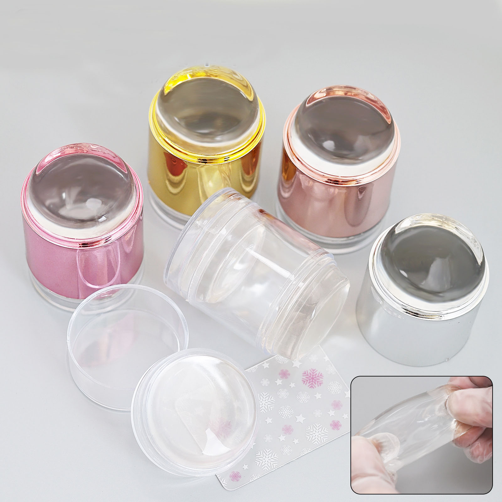 1pc Big Size Double Head Clear - Nail Art Stamping Kit recension och pris