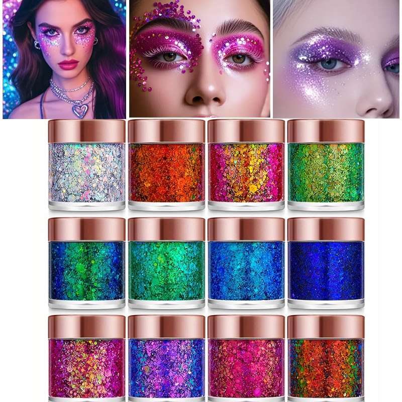 1Pc Sequins Body Glitter Gel M - Eyeshadow Glitter Pigment recension och pris