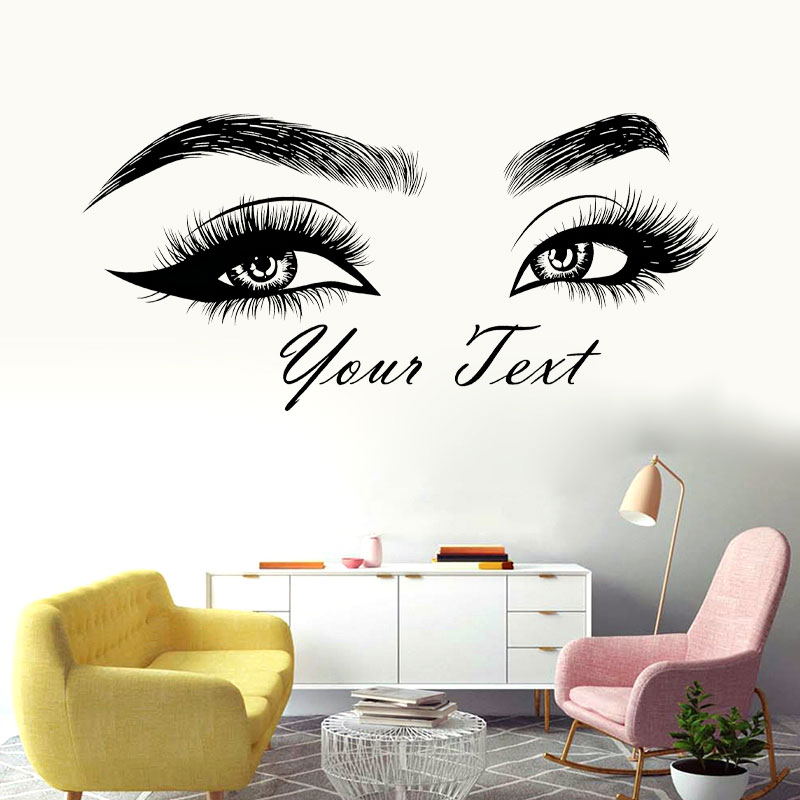 Eyelashes Brows Vinyl Sticker  - Makeup Is Beauty Quotes recension och pris