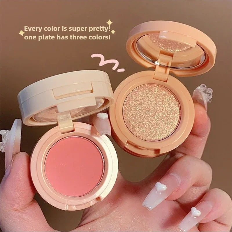 3 in 1 Blush Highlighter Palet - Eyeshadow Glitter Pigment recension och pris