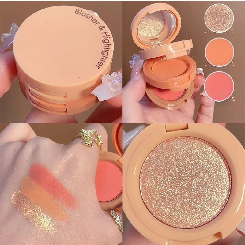 3 in 1 Blush Highlighter Palet - Eyeshadow Glitter Pigment recension och pris