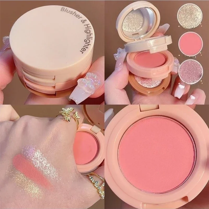3 in 1 Blush Highlighter Palet - Eyeshadow Glitter Pigment recension och pris