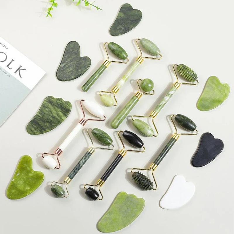 【Y】1/2 PCS Natural Jade Roller - Jade Roller Gua Sha recension och pris