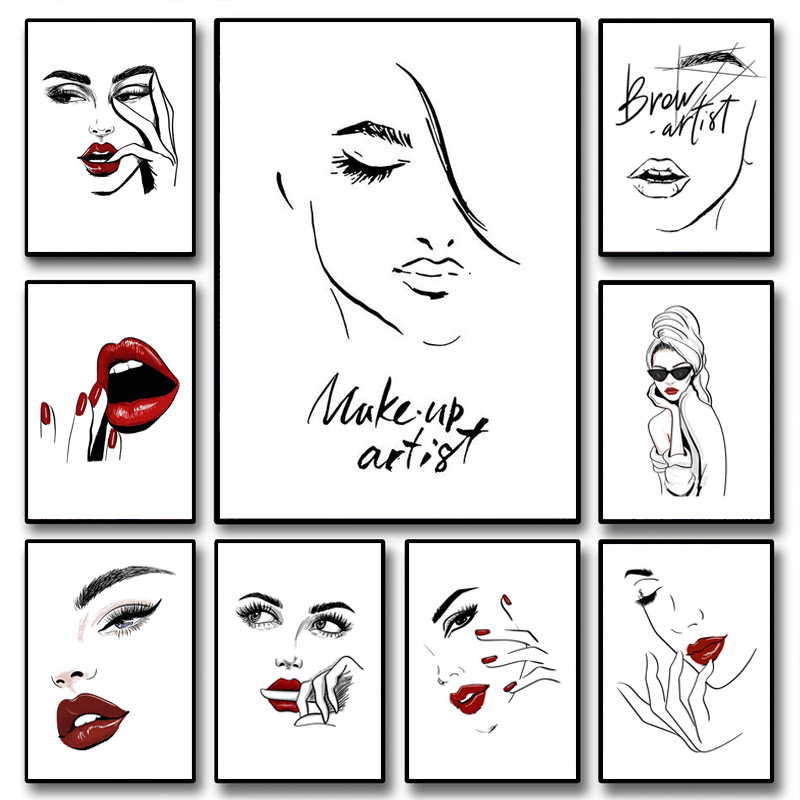 Fashion Makeup Poster Sexy Bea - Makeup Is Beauty Quotes recension och pris