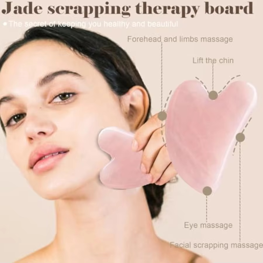 2-Piece Facial Roller Set, Can - Jade Roller Gua Sha recension och pris