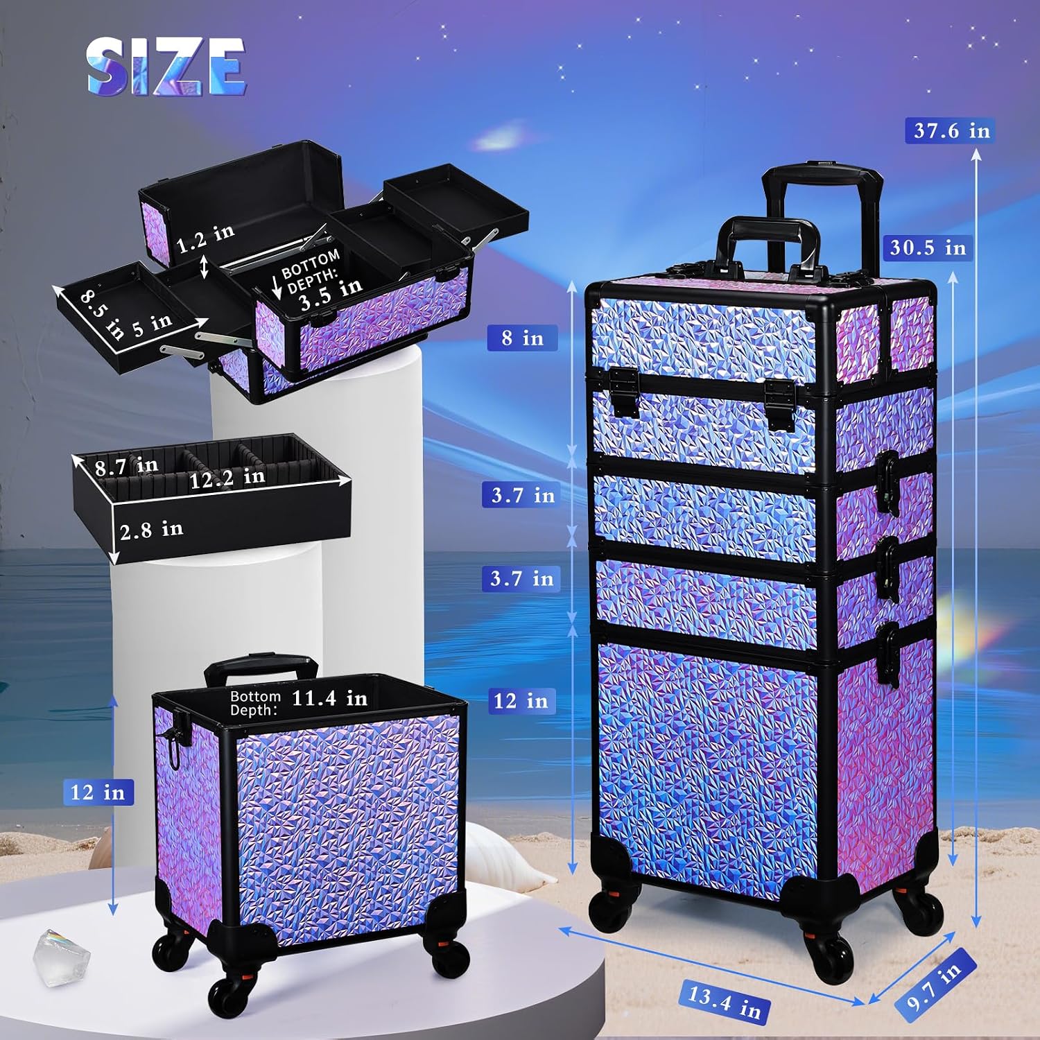 Rolling Makeup Train Case, Lar - Beauty With Makeup recension och pris