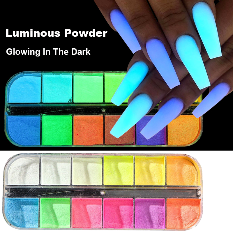 2 Box Neon Rainbow Nail Pigmen - Eyeshadow Glitter Pigment recension och pris