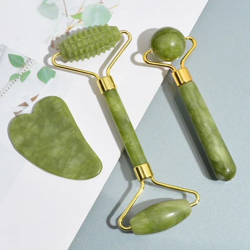 Natural Jade Roller Face Gua S - Jade Roller Gua Sha recension och pris