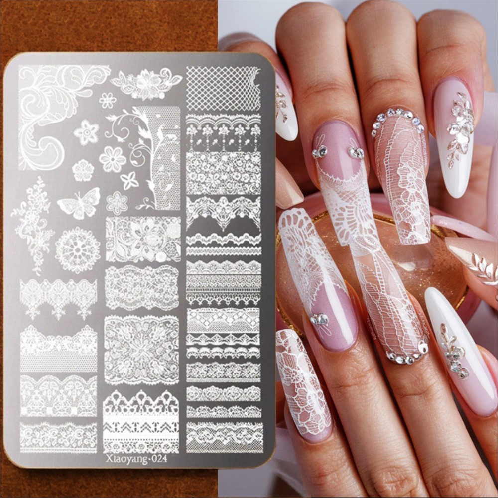 9*15cm 3D Lace Butterfly Nail  - Nail Art Stamping Kit recension och pris