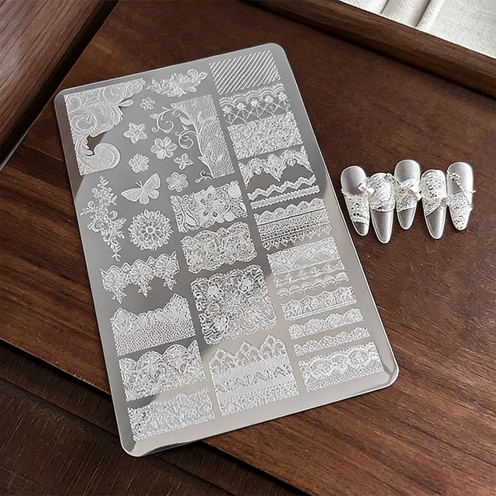9*15cm 3D Lace Butterfly Nail  - Nail Art Stamping Kit recension och pris