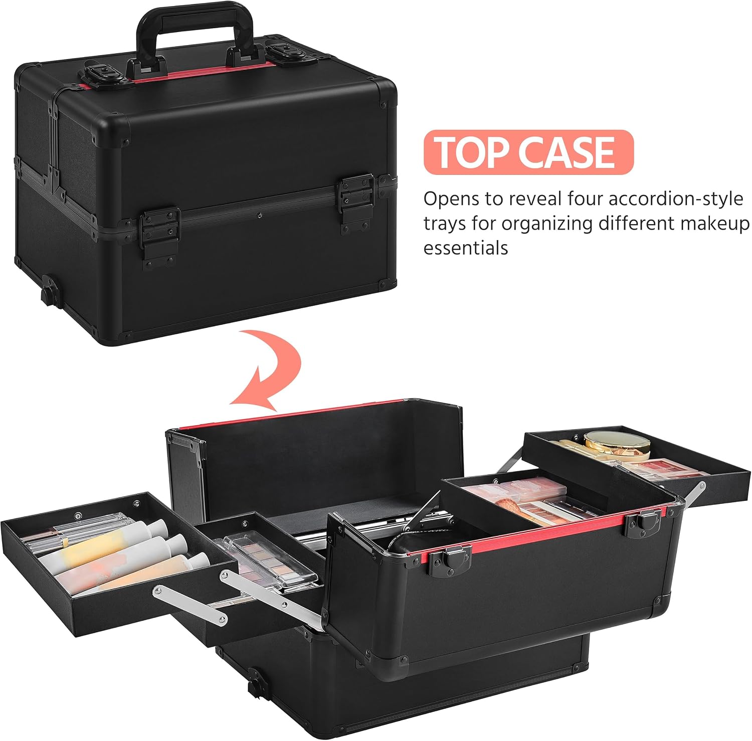 Rolling Makeup Train Case, Cos - Beauty With Makeup recension och pris