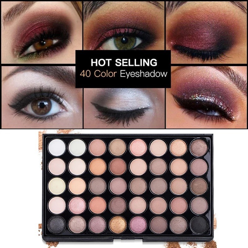 40 Color Eyeshadow Palette - M - Eyeshadow Glitter Pigment recension och pris