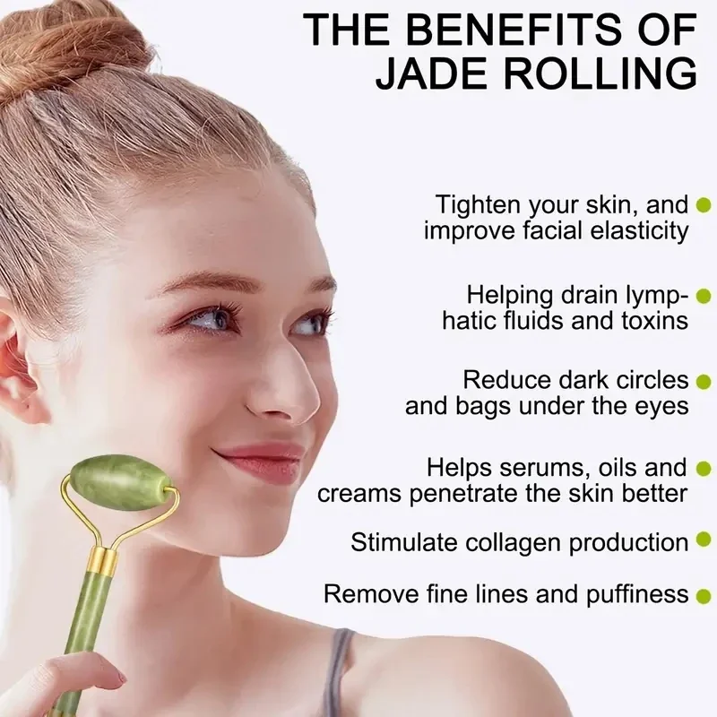 Natural Jade Roller Face Gua S - Jade Roller Gua Sha recension och pris