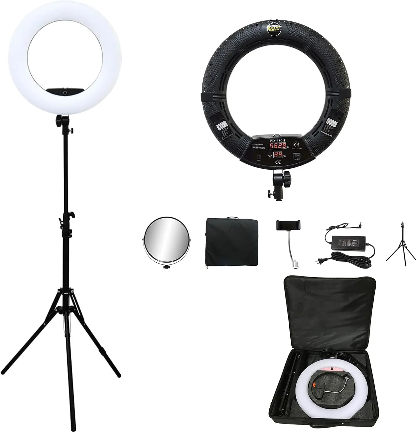 FD480 Ring Lamp 18 Inch LED Ri - Beauty Makeup Youtube recension och pris