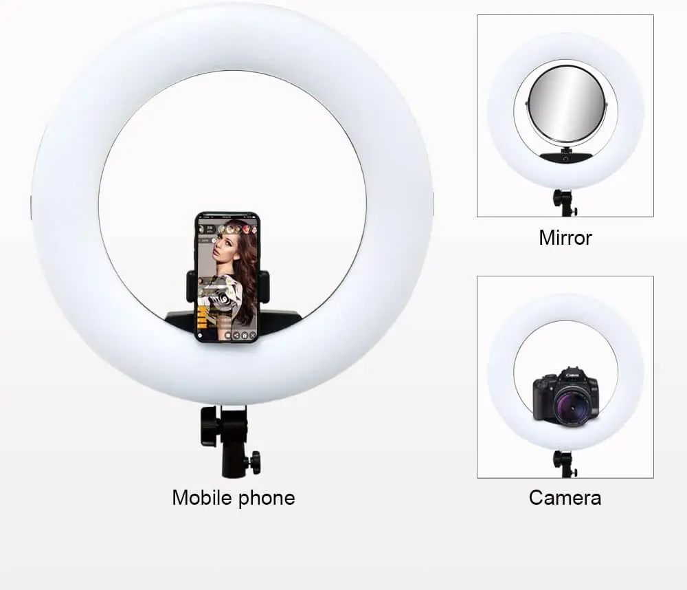 FD480 Ring Lamp 18 Inch LED Ri - Beauty Makeup Youtube recension och pris